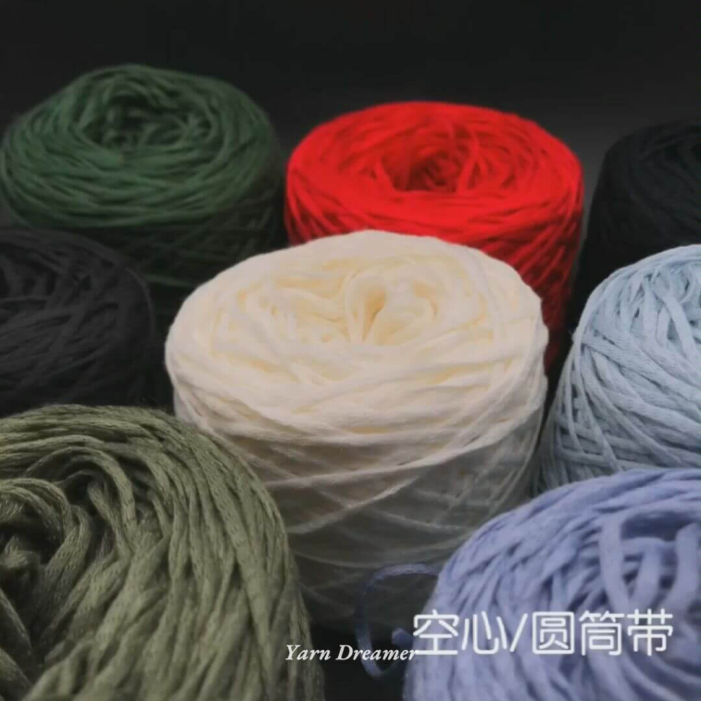 เส้นด้ายทรงกระบอกกลวงสำหรับถักไหมพรม เส้นด้ายโครเชต์ DIY เส้นด้ายขนสัตว์ เส้นด้ายฝ้าย เส้นด้ายทำด้วยผ้าขนสัตว์