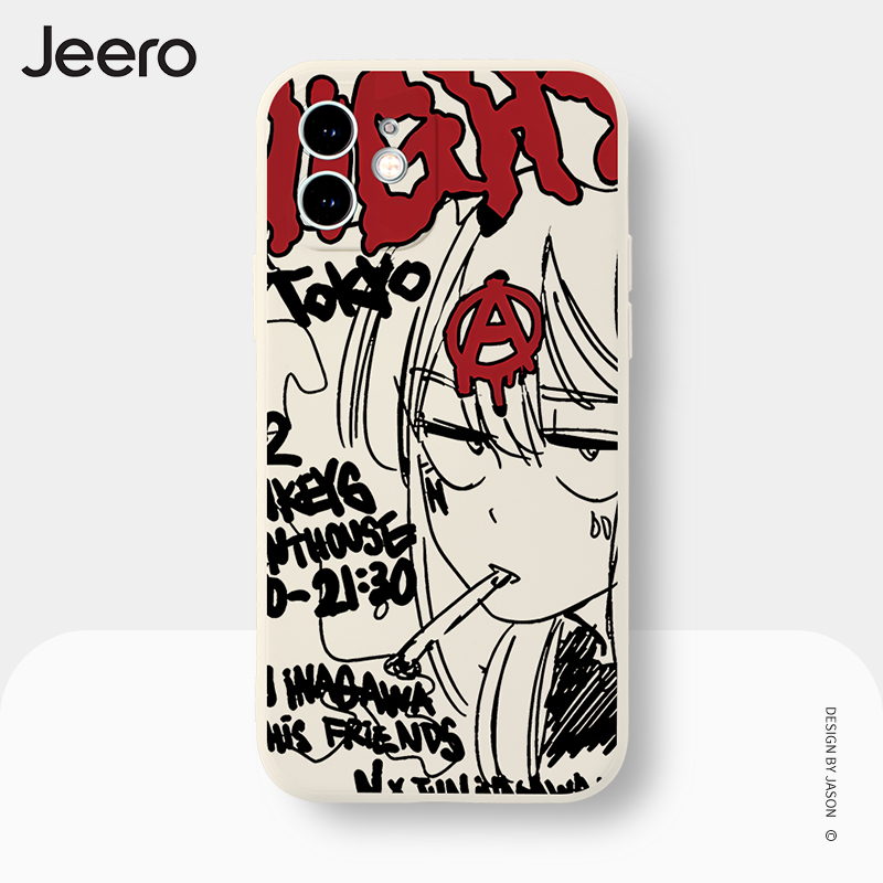 Jeero เคสไอโฟน เคสซิลิโคนนุ่มกันกระแทกการ์ตูนน่ารักตลก เคสโทรศัพท์ Compatible for iPhone 16 15 14 13 12 11 Pro Max SE 2020 X XR XS 8 7 Plus พลัส HFE2132