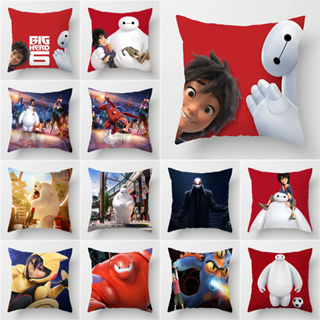 ปลอกหมอน ผ้าโพลีเอสเตอร์ ลาย Big Hero 6 ขนาด 45x45 ซม. สําหรับตกแต่งบ้าน รถยนต์