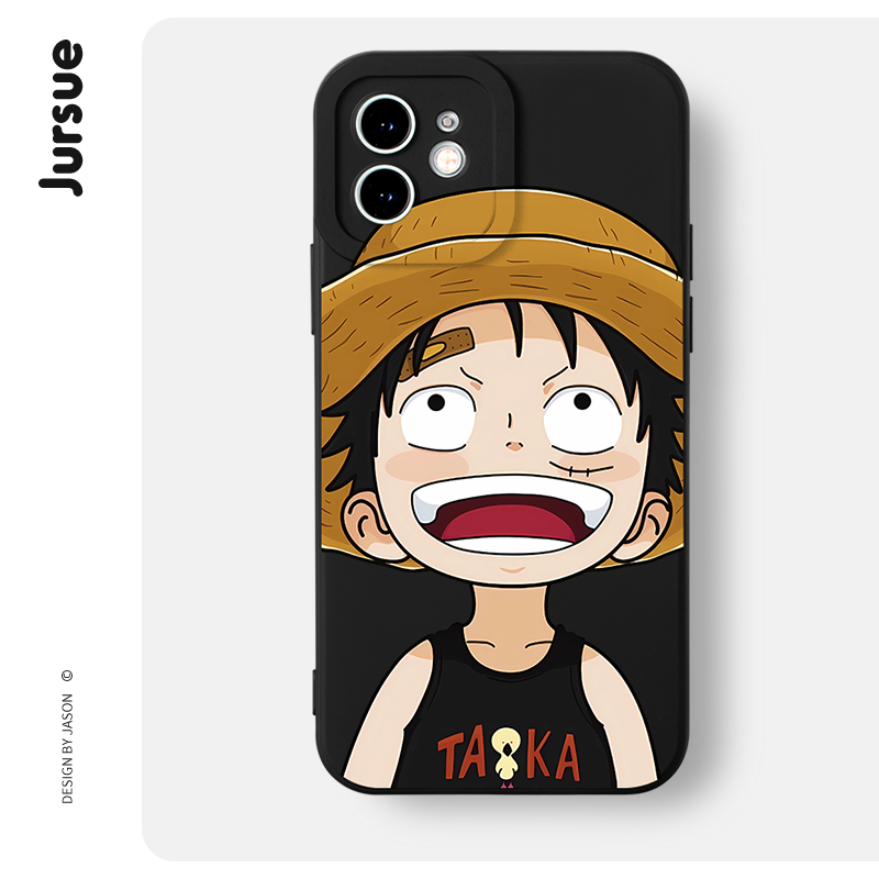 JURSUE เคสไอโฟน เคสซิลิโคนนุ่มกันกระแทกการ์ตูนอนิเมะตลก เคสโทรศัพท์ Compatible for iPhone 16 15 14 13 12 11 Pro Max SE 2020 X XR XS 8 7 Plus พลัส XYH1496