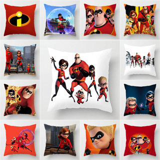 ปลอกหมอน ผ้าโพลีเอสเตอร์ ลาย The Incredibles ขนาด 45x45 ซม. สําหรับตกแต่งบ้าน รถยนต์