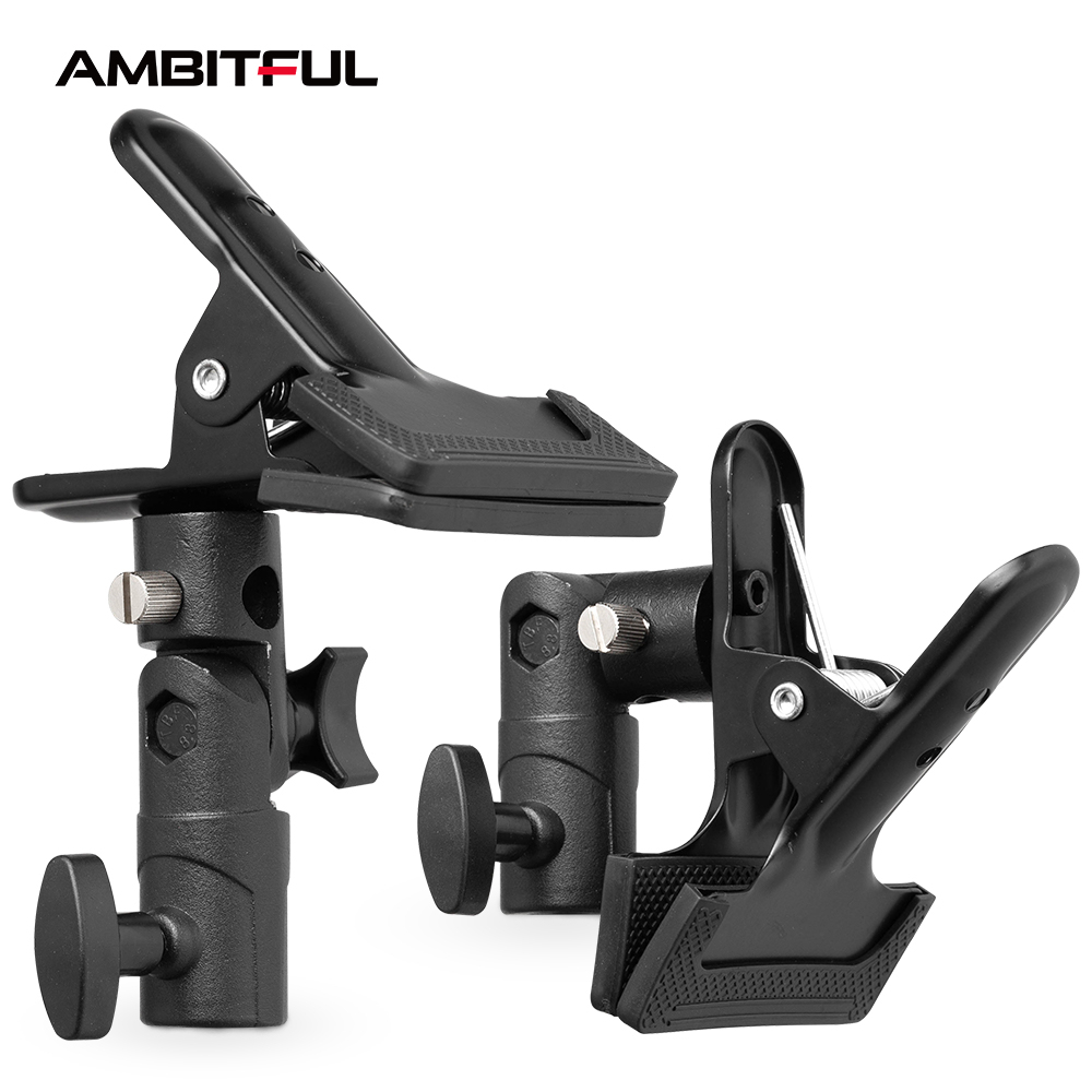 Ambitful คลิปแบ็คดรอปถ่ายภาพ E-Type แข็งแรง สําหรับขาตั้งไฟ และที่วางร่ม