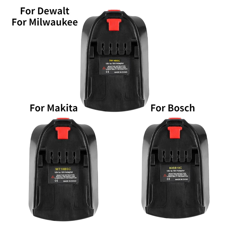 อะแดปเตอร์แบตเตอรี่สําหรับ Bosch 18V Li-ion แบตเตอรี่ BAT618 บนบ้านลิเธียมเครื่องมือไฟฟ้าเปลี่ยนอะแดปเตอร์สีเขียวสีฟ้า 18V ทั้งหมดใช้