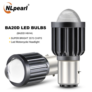 Nlpearl หลอดไฟหน้ารถจักรยานยนต์ H4 BA20D Hi/Low All-In-One LED CSP 10W สีขาว สีเหลือง 12v 24v