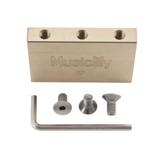 Musiclily บล็อกทองเหลือง 37 มม. สําหรับกีตาร์ไฟฟ้า Floyd Rose Locking Tremolo Bridge