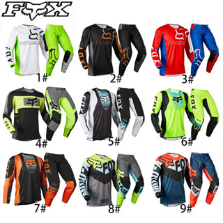 เสื้อกีฬาแขนสั้น ลายทีม FOX Combo BMX Dirt Bike สําหรับผู้ชาย