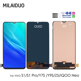 หน้าจอแสดงผล TFT OLED สําหรับ VIVO S1 1907 S1 PRO 1920 Y7S 1907 Y9S Z5 1921 iQOO Neo หน้าจอสัมผัสดิจิทัล LCD