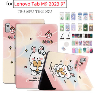 Lenovo Tab M9 M 9 TB-310FU TB-310XU 9" Tablet Stand Cover For Lenovo Tab M9 2023 9.0 inch Cute Pattern Case Sweat Proof Non-Slip Leather Stand Flip Cover