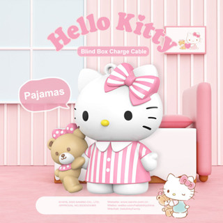 2.1a Sanrio Hello Kitty กล่องสุ่ม สามในหนึ่งเดียว สายเคเบิลข้อมูล จี้ JK Lolita Hanfu ชุดนอน สไตล์ Hello Kitty โทรศัพท์มือถือ น่ารัก สีชมพู สายชาร์จเร็ว Type-c อินเทอร์เฟซ Micro USB