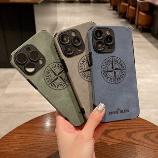 STONE ISLAND เคสโทรศัพท์มือถือหนังนิ่ม กันกระแทก ลายเกาะหิน สไตล์วินเทจ สําหรับ เข้ากันได้สำหรับ เคสไอโฟน เคสไอโฟน11 iPhone 14 13 12 11 Pro Max XR XS X 7 8 Plus