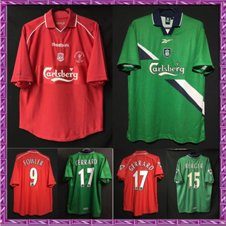 เสื้อยืด ลายทีมชาติฟุตบอล Liverpool Gao Pin 1999 2001 season ชุดเหย้า