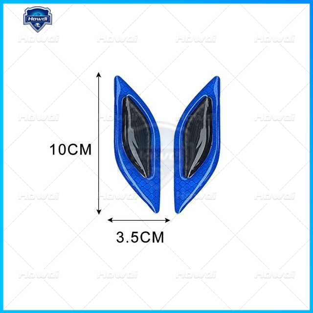 เทปสติกเกอร์สะท้อนแสง คาร์บอนไฟเบอร์ 3D เพื่อความปลอดภัย สําหรับติดกันชนรถยนต์ 6 ชิ้น