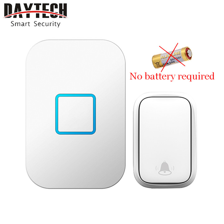 【fast shipping】DAYTECH ออดไร้สาย ไม่ต้องใช้แบตเตอรี่ ไฟ LED แสดงสถานะ 1 ตัวรับ 1 ปุ่ม DB24