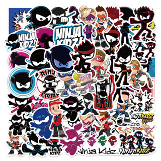 สติกเกอร์ ลายเกม Ninja Kidz สําหรับติดตกแต่งสเก็ตบอร์ด แล็ปท็อป โทรศัพท์มือถือ กระเป๋าเดินทาง รถยนต์ 50 ชิ้น