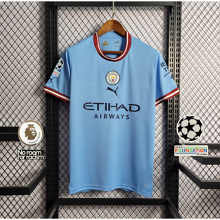 Manchester City home ชุดพัดลม 22/23 เวอร์ชั่น S-4XL เพิ่มชื่อ และหมายเลขได้