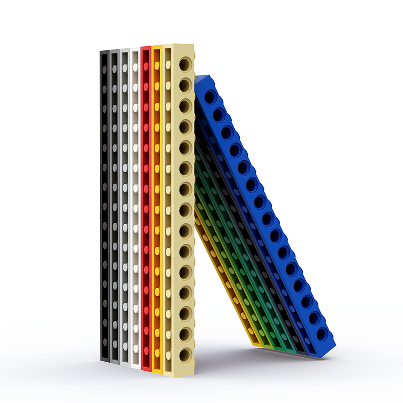 10PCS ชิ้นส่วนทางเทคนิคอิฐ 1x16 หลุม 15 Pin Beam คลาสสิก MOC มอเตอร์ Crane 3703 Wedo 2.0 Building Blocks อุปกรณ์เสริมของเล่น - รูปที่ 4