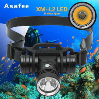 Asafee ไฟฉายสวมศีรษะ LED DH01 อะลูมิเนียมอัลลอย แข็งแรง กันน้ํา ชาร์จ USB L2 อเนกประสงค์ สําหรับตกปลา ดําน้ํา