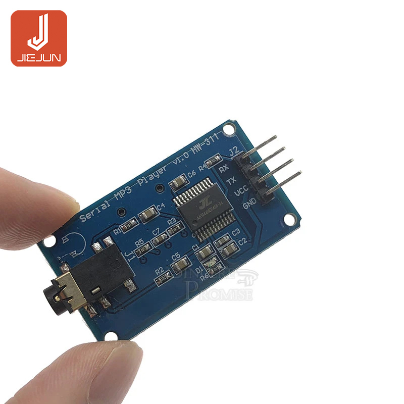 YX5300 UART TTL Serial Control MP3 เครื่องเล่นเพลงโมดูลรองรับ MP3WAV Micro SDSDHC Card สําหรับ Ardui