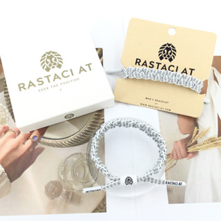 RASTAClAT สร้อยข้อมือถัก สะท้อนแสง สีขาว ของขวัญคริสต์มาส สําหรับผู้หญิง