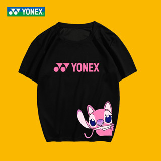 Yonex เสื้อยืดแขนสั้น พิมพ์ลายการ์ตูนแบดมินตัน แบบแห้งเร็ว สําหรับผู้ชาย และผู้หญิง 2023