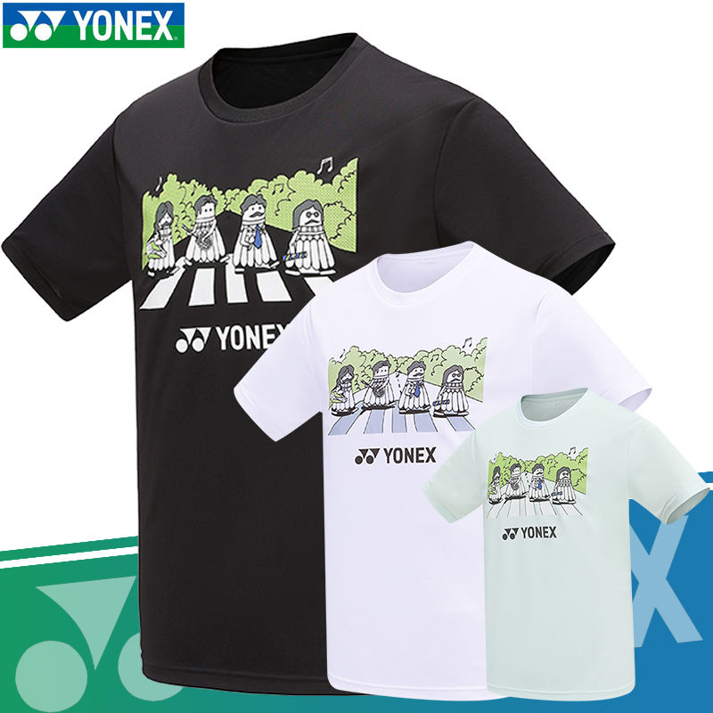 Yonex เสื้อยืดแบดมินตัน ระบายอากาศ แห้งเร็ว ลายการ์ตูน สําหรับผู้ชาย และผู้หญิง – โปรปัง