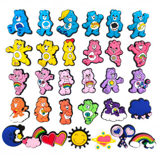 จี้พวงกุญแจ รูปการ์ตูน CARE BEARS Crocs Jibbitz น่ารัก ของแท้ 1 ชิ้น