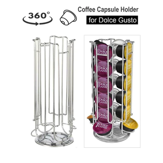 ฐานหมุน Nescafe Dolce Gusto 24 Pods ที่วางกาแฟแบบหมุนได้ขาตั้งแร็ค