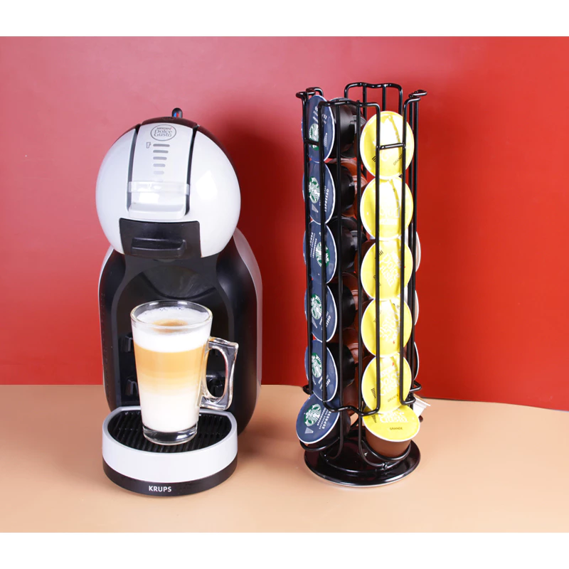 ฐานหมุน Nescafe Dolce Gusto 24 Pods ที่วางกาแฟแบบหมุนได้ขาตั้งแร็ค