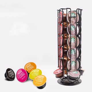 ฐานหมุน Nescafe Dolce Gusto 24 Pods ที่วางกาแฟแบบหมุนได้ขาตั้งแร็ค