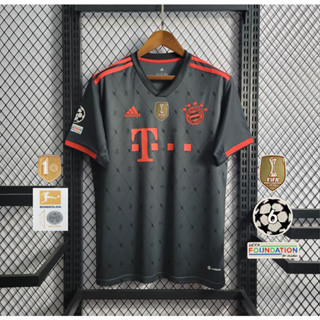 เสื้อกีฬาแขนสั้น ลายทีม Bayern Munich 3rd jersey 22 23 Fans version kit S-4XL