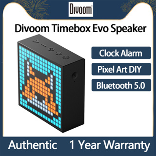 ของแท้ Divoom Timebox Evo ลําโพงบลูทูธ แบบพกพา พร้อมนาฬิกาปลุก ตั้งโปรแกรมได้ หน้าจอ LED สําหรับพิกเซลศิลปะ สร้างสรรค์ ของขวัญที่ไม่ซ้ําใคร