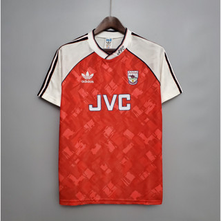 เสื้อกีฬาแขนสั้น ลายทีมชาติฟุตบอล Arsenal 90 92 ชุดเหย้า สไตล์เรโทร สําหรับผู้ชาย【จัดส่งรวดเร็ว】