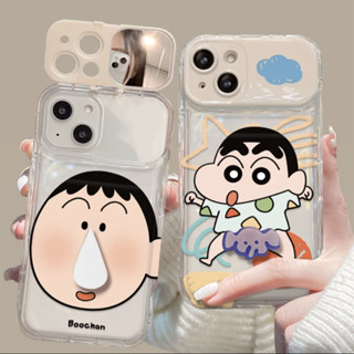 ใหม่ เคสโทรศัพท์มือถือแบบกระจก ฝาพับ กันกระแทก ลายการ์ตูนชินจัง สําหรับ OPPO Reno9 Reno8 Reno7pro reno6 Reno7Z Reno8T Reno5 8Z R17 A53 A9 2020 4Z 5G F11 A31 F9 A15 A3S A77Findx3pro