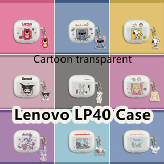 พร้อมส่ง! For Lenovo LP40 Case เคสหูฟัง แบบใส ลายการ์ตูน สําหรับ for Lenovo LP40 Casing Earphone Case