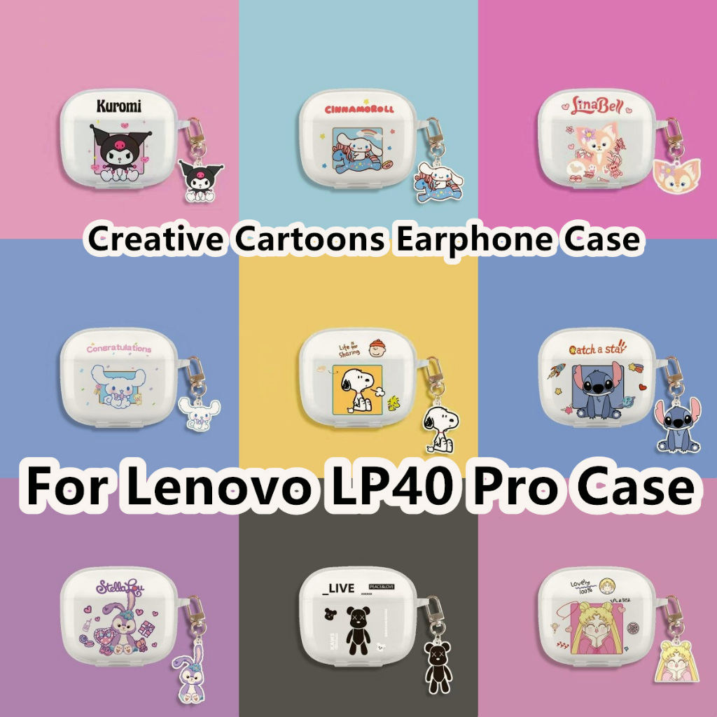 พร้อมส่ง!  Lenovo LP40 Pro เคส Lenovo LP40 Pro Case เคสหูฟัง แบบนิ่ม ลายการ์ตูนหมี Violent Kulomi น่