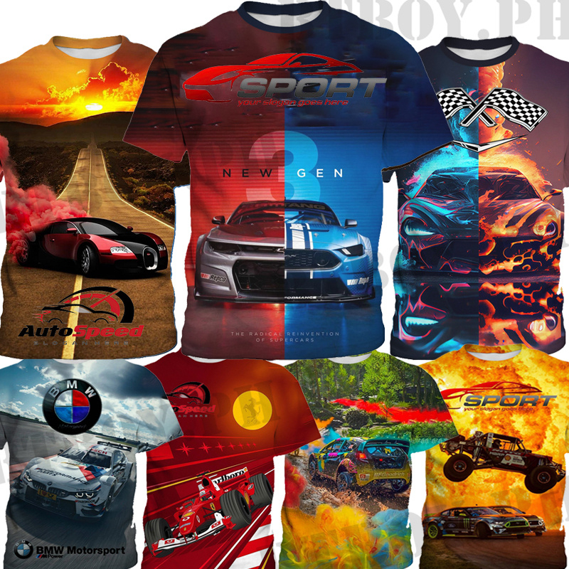 4-14 ปี BBA BMW Racing T เสื้อพิมพ์เด็ก Cool เสื้อระบายอากาศสําหรับงานเลี้ยงวันเกิด