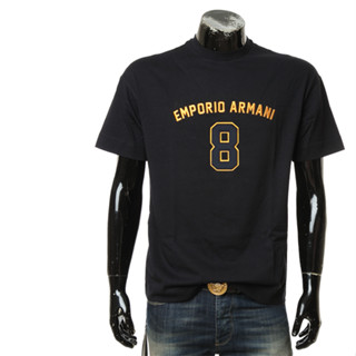 Armani EA เสื้อยืดลําลอง แขนสั้น คอกลม พิมพ์ลายตัวอักษร สําหรับผู้ชาย 3L1TFP