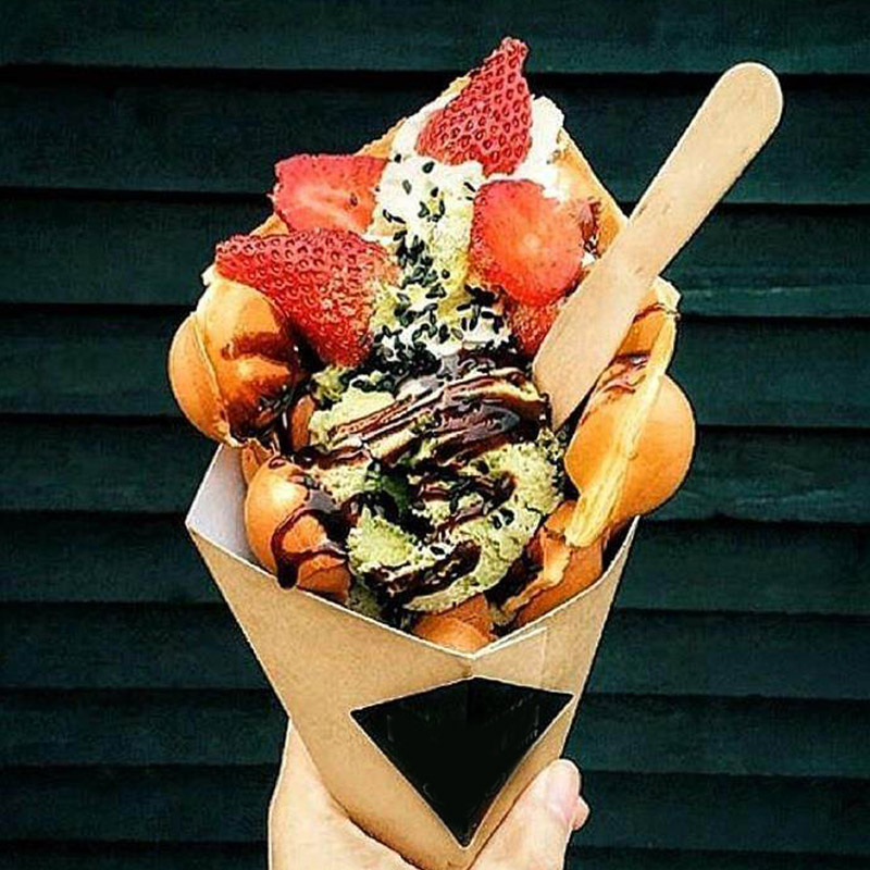 100 ชิ้น / 50 ชิ้น ช้อนไอศกรีม ขนมหวาน น้ําผึ้ง ใช้แล้วทิ้ง ธรรมชาติ ไม้ไอติม DIY เครื่องมืออบขนม - รูปที่ 3