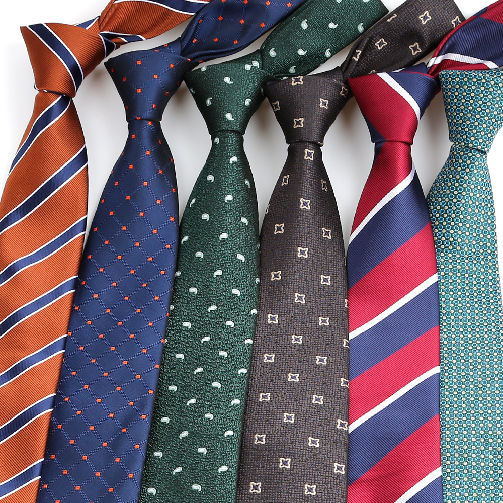 ผู้ขายโรงงาน 8 ซม.ผู้ชายคลาสสิก Tie Cravata Vintage Jacquard ทอลาย Polka Dot เนคไทแฟชั่นธุรกิจ Neckwear คอ Tie Party อุปกรณ์เสริม