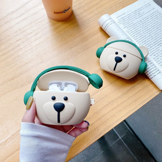 เคสหูฟังบลูทูธไร้สาย ซิลิโคน ลายการ์ตูนหมี starbucks สําหรับ Airpods 3 2 1 pro pro2 1 2 3 pro pro2