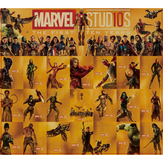 โปสเตอร์กระดาษคราฟท์ ลายซุปเปอร์ฮีโร่ Marvel "ปีที่ 10 Limited" สไตล์วินเทจ สําหรับตกแต่งผนัง หอพัก