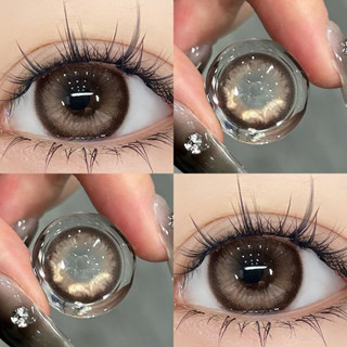 [ตาตุ๊กตาและแว่นตาสั้น] 2เลนส์คอนแทคเลนส์สีขนาดใหญ่ที่มีเส้น…