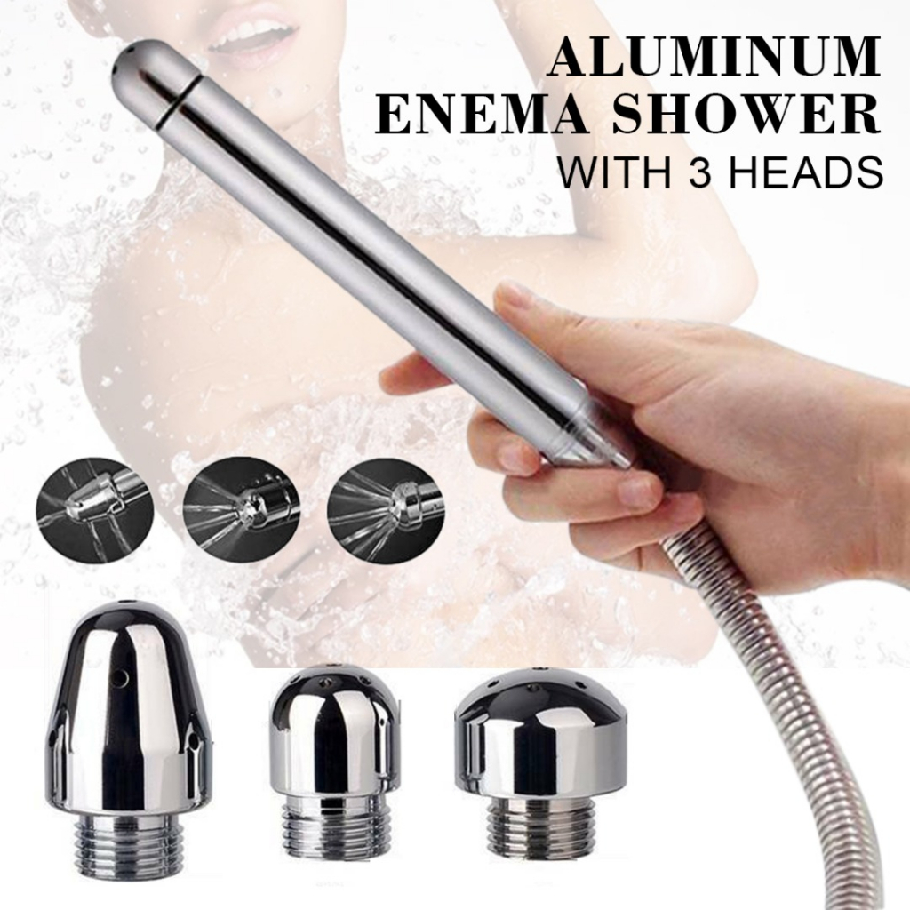 ฝักบัว Enema หัวฉีดน้ํา 3 หัว Anal Douche ช่องคลอดชุดทําความสะอาดเครื่องมือทําความสะอาด