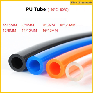 5/10Meter  OD 4/6/8/10/12/14/16mm PU Tube Pneumatic Hose Polyurethane Pipe Air Tube Compressor Hose Tubing ท่อนิวเมติก โพลียูรีเทน PU