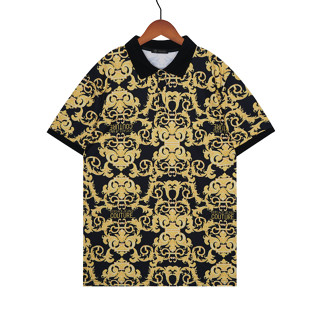 ใหม่ เสื้อโปโล แขนสั้น ผ้าฝ้าย พิมพ์ลาย พลัสไซซ์
