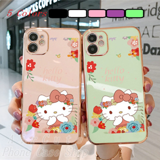 เคส Infinix Hot 20S 20i 12 12i Play Note 12 G96 Smart 6 Plus 5 Hot20S Hot20i Hot12 Hot12i Note12 Smart6 Smart5 Plating Protect Camera Hello Kitty Soft Case