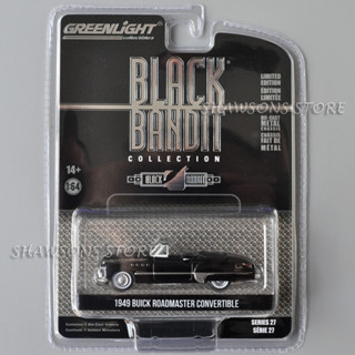 Greenlight โมเดลรถยนต์โลหะ สเกล 1:64 1949 1949 Buick Roadmaster Convertible Black Bandit สีดํา