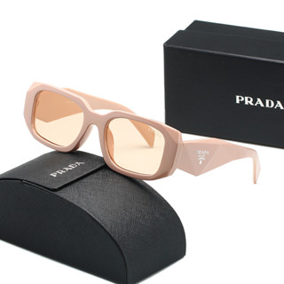 PRADA ใหม่ แว่นตากันแดด กรอบสี่เหลี่ยม อเนกประสงค์ หรูหรา สําหรับขับขี่ ปาร์ตี้ UV400