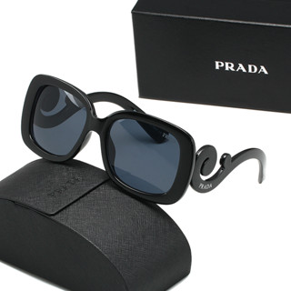 PRADA ใหม่ แว่นตากันแดด กรอบสี่เหลี่ยม อเนกประสงค์ หรูหรา สําหรับขับขี่ ปาร์ตี้ UV400