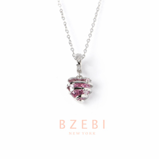 BZEBI สร้อยเงินแท้ แฟชั่น ผู้หญิง เงิน หัวใจ สแตนเลส เครื่องประดับ necklace ไม่ลอกไม่ดํา ผู้หญิง ปรับได้ สําหรับผู้หญิง 1178n